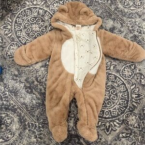 First Wish Baby Bear Bunting Winter Onesie